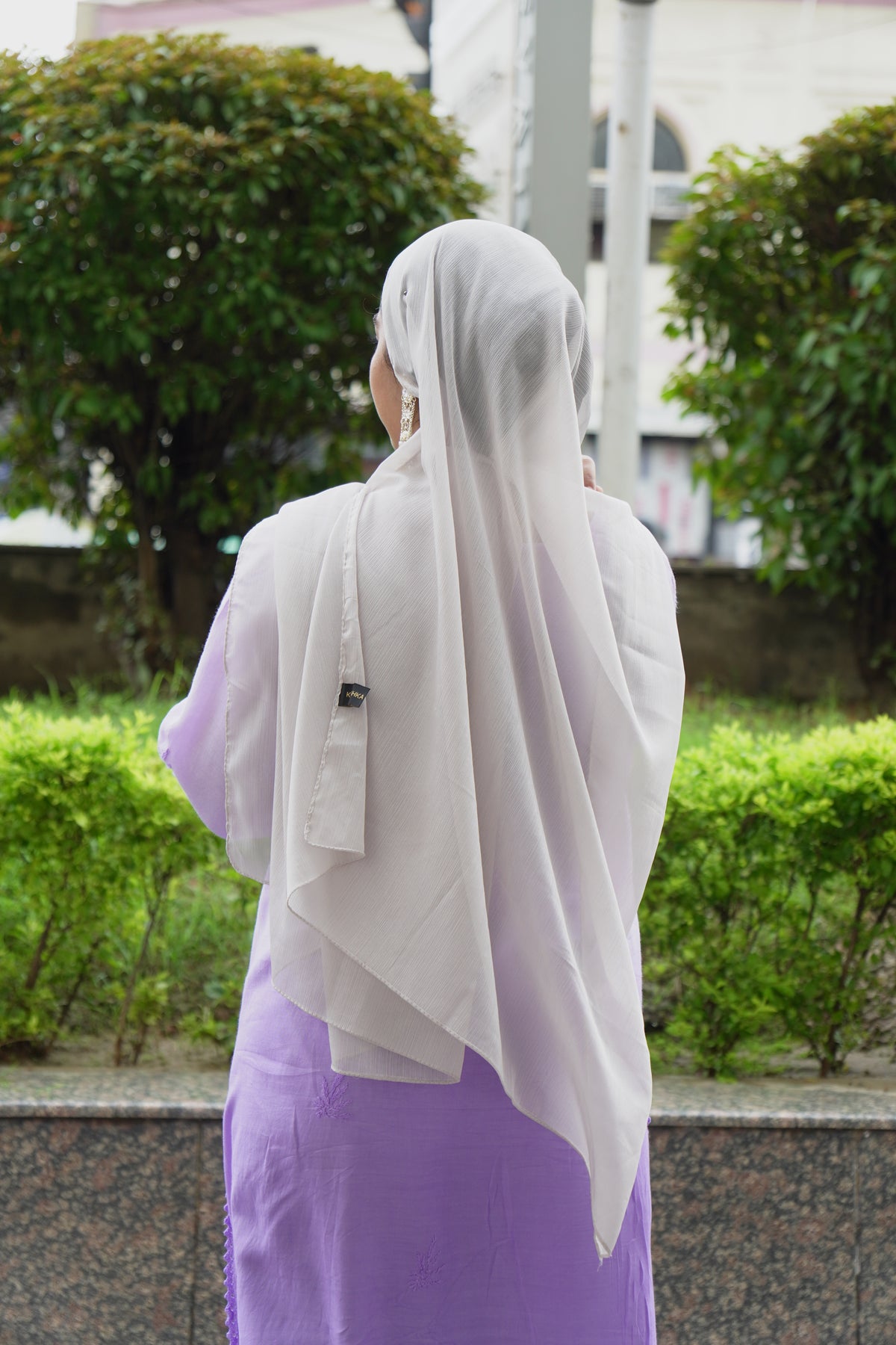 Lavender Chikankari Cotton Lace Kurta Adab e Libas